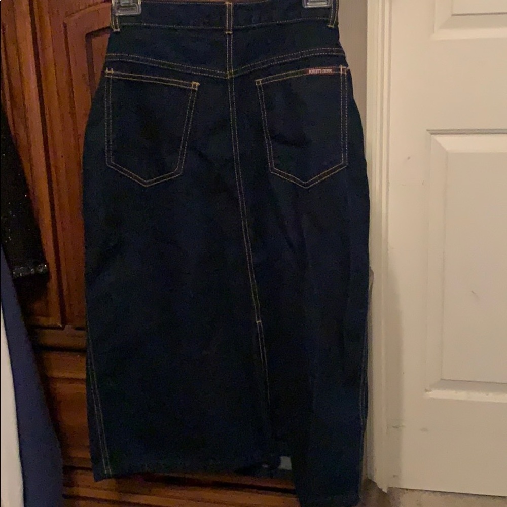 Vintage 80 s Robert Orsini jean skirt - Picture 2 of 6